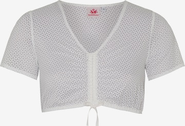 Blouse folklorique 'Friend' SPIETH & WENSKY en blanc : devant
