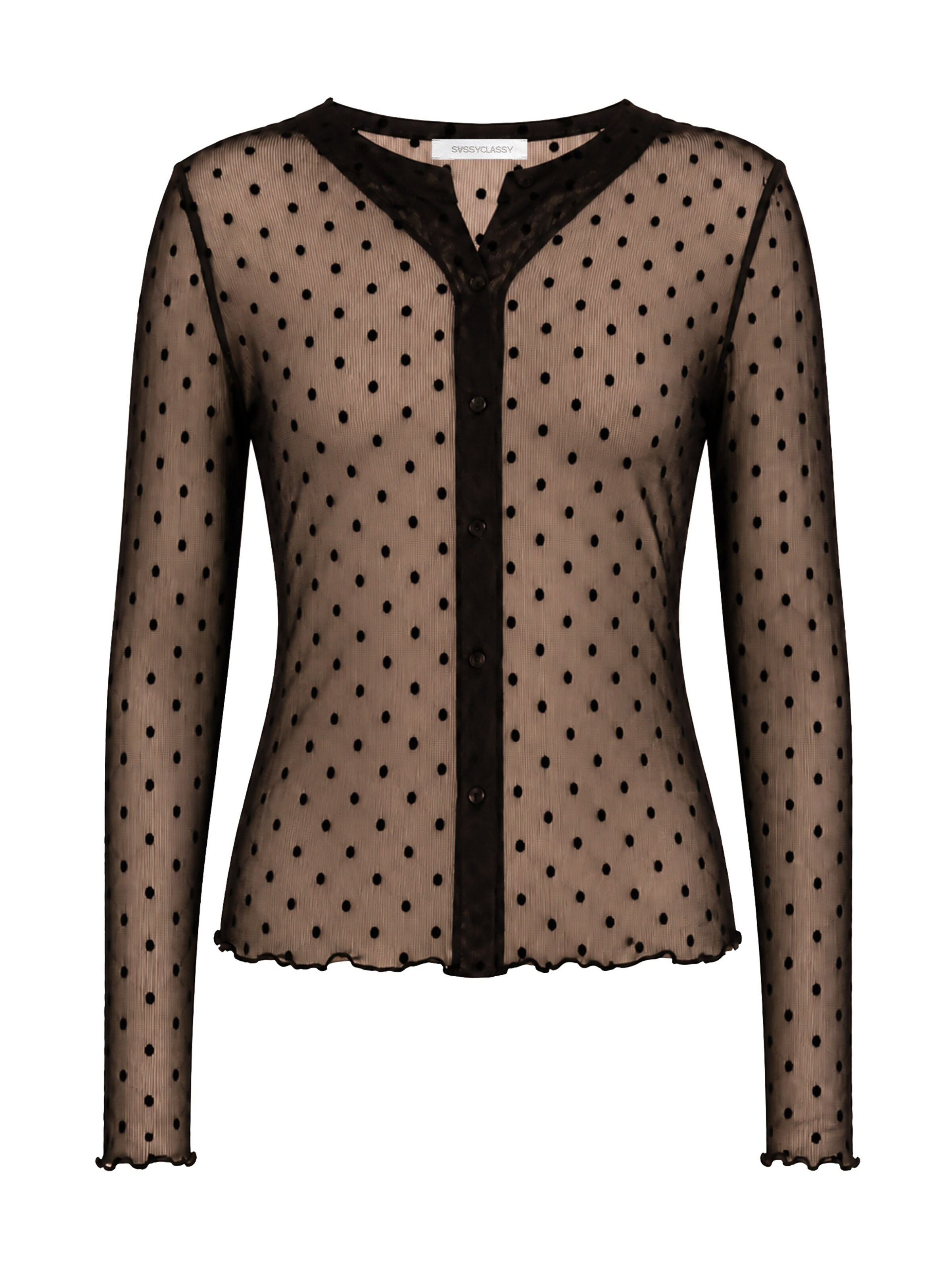 SASSYCLASSY Bluse‌‌‌‌ in Braun: Vorderseite