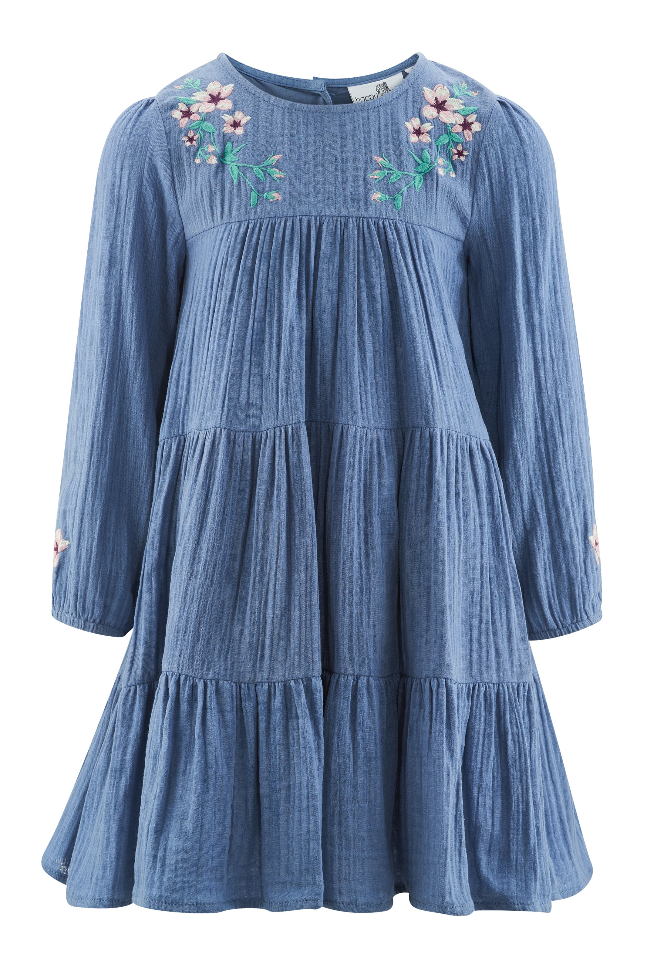 Rochie de la happy girls pe albastru: față