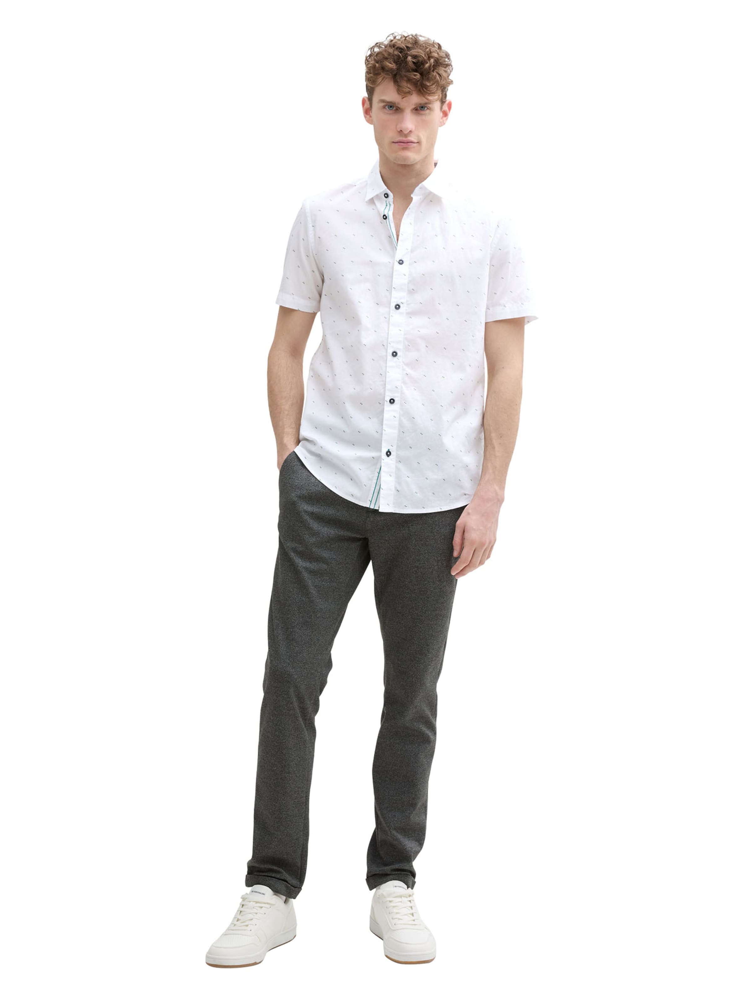 TOM TAILOR Tavaline suurus Triiksärk, värv valge