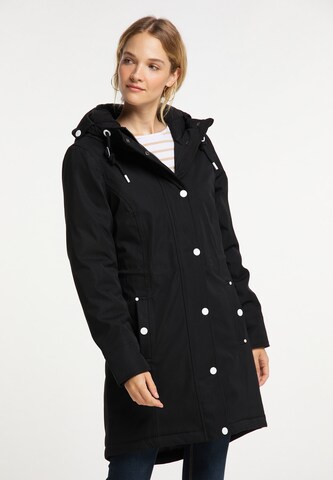 DreiMaster Maritim Winter Coat in Black: front