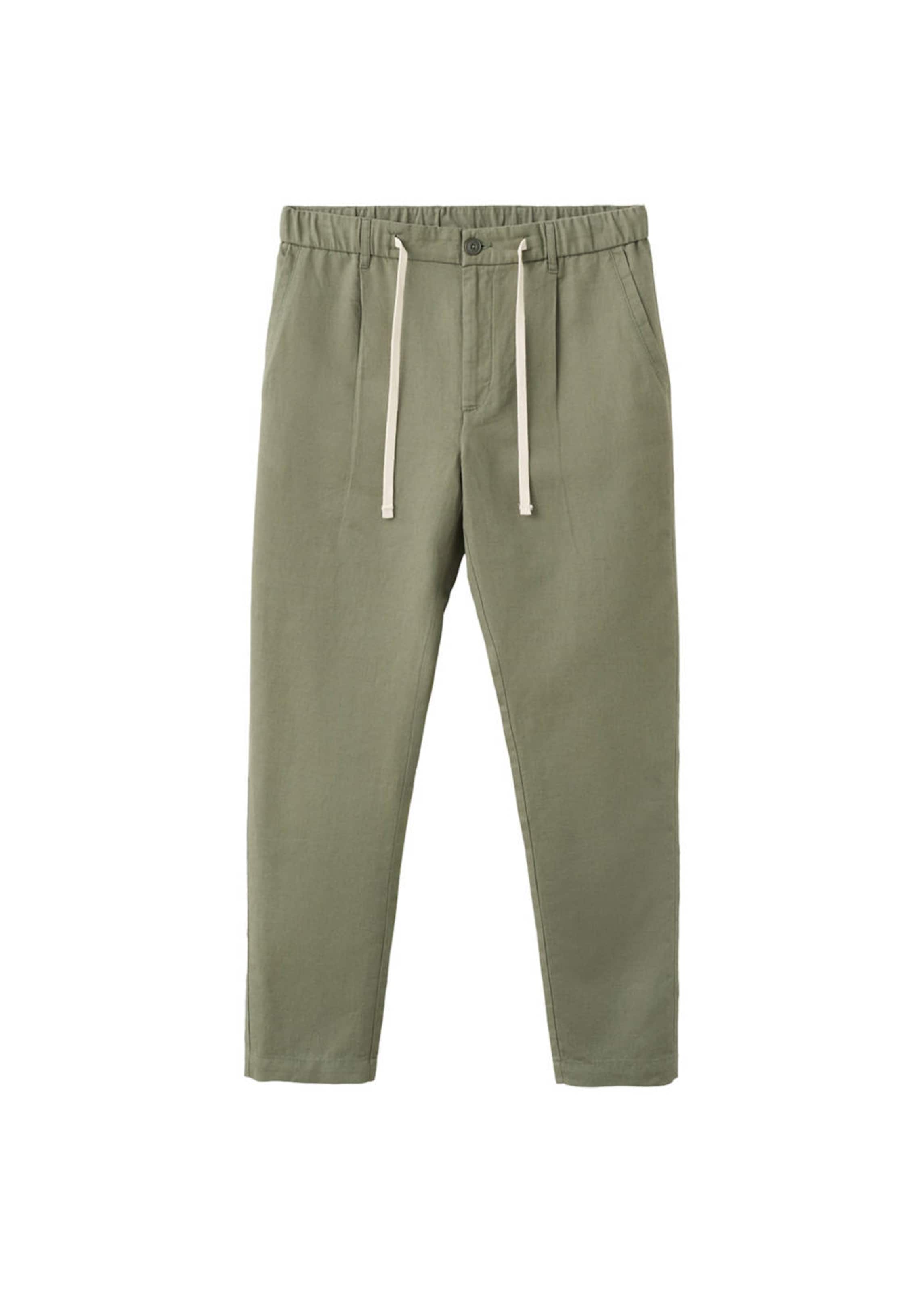 MANGO MAN Pleat-Front Pants 'Romelino' in 44 in Olive, Item view