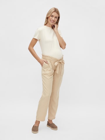 MAMALICIOUS Regular Pants 'Newbethune' in Beige