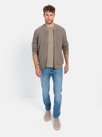 CAMEL ACTIVE Strickjacke aus zertifizierter Baumwolle in Grau