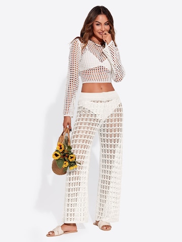 Wide Leg Pantalon Imily Bela en blanc