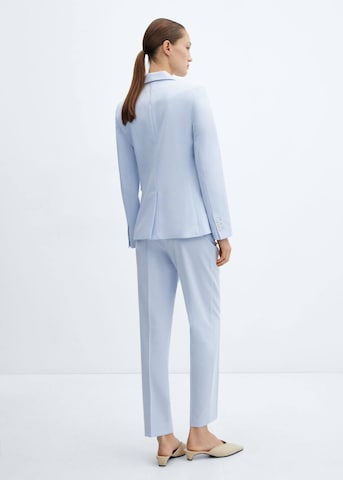 MANGO Slim fit Pleated Pants 'boreal' in Blue