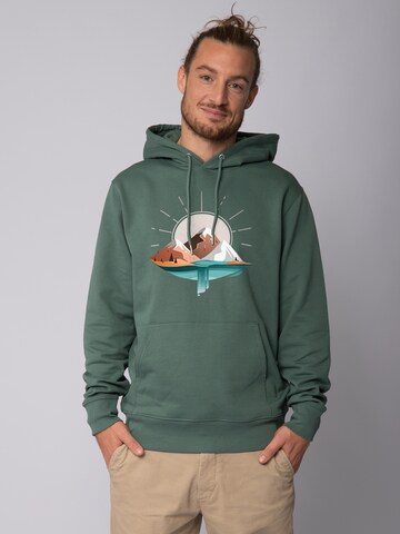 Watapparel Sweatshirt 'Sunrise & Lake' in Groen