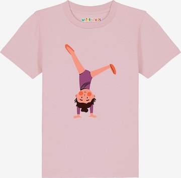 T-Shirt 'Turnen' watabout.kids en rose : devant