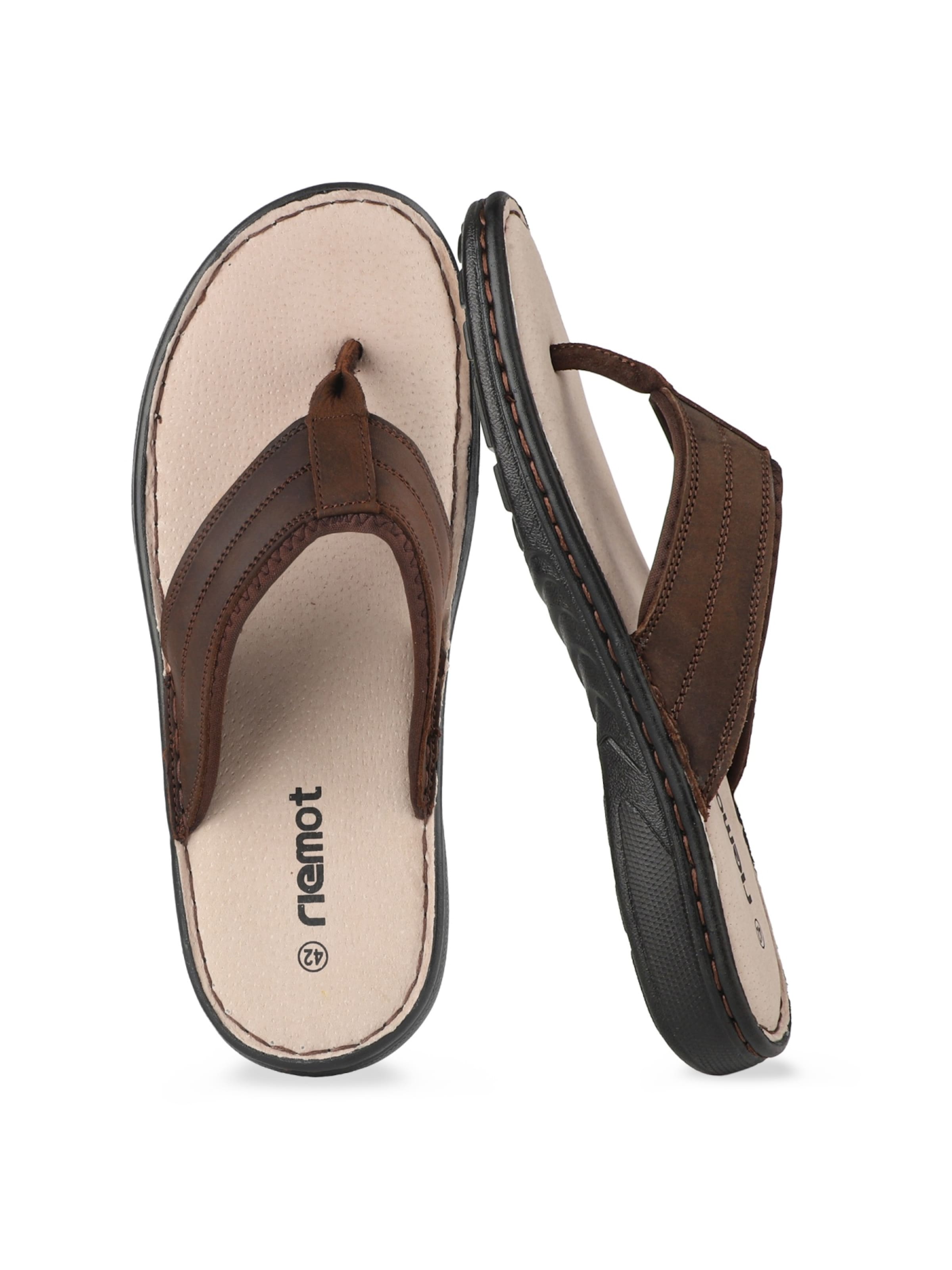 riemot T-Bar Sandals in Brown