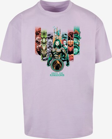 F4NT4STIC T-Shirt 'DC Comics Aquaman Unite The Kingdom' in Lila: predná strana