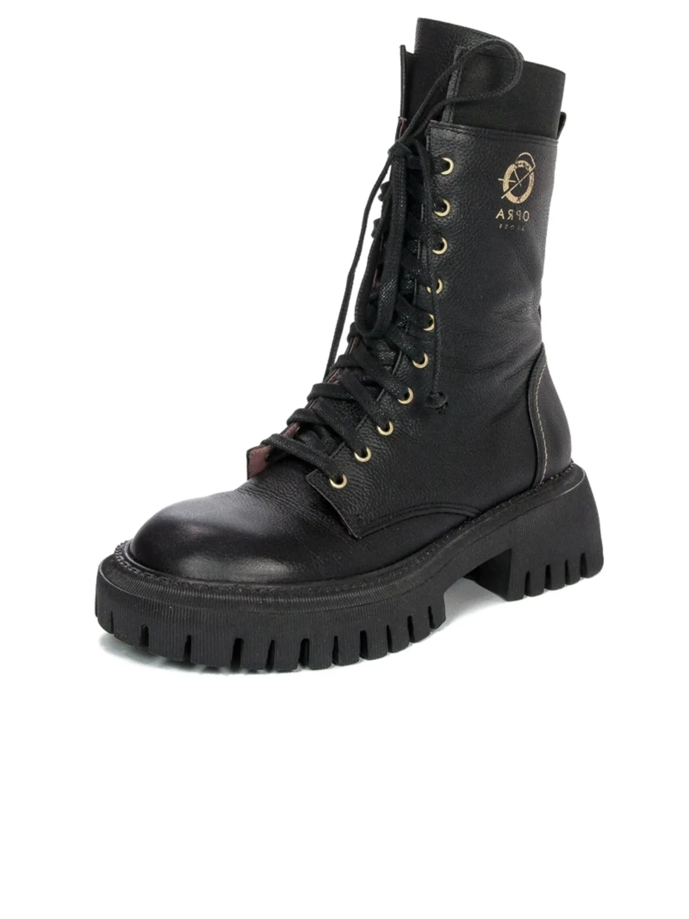 OPRA Schnürstiefelette 'OP034-01/00-5'‌‌‌‌‌‌‌‌ in Schwarz: Vorderseite