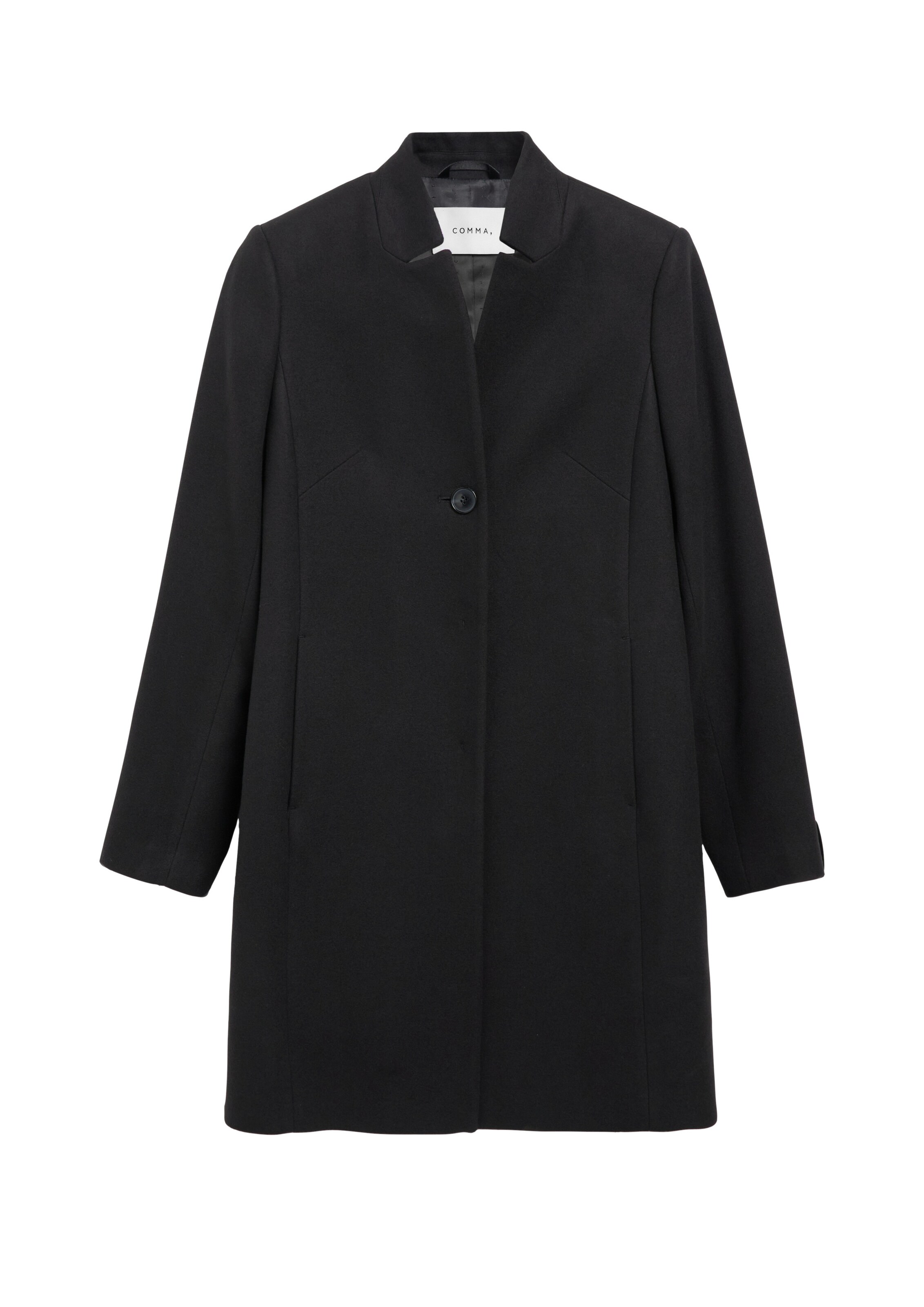 Manteau mi-saison COMMA en noir : devant