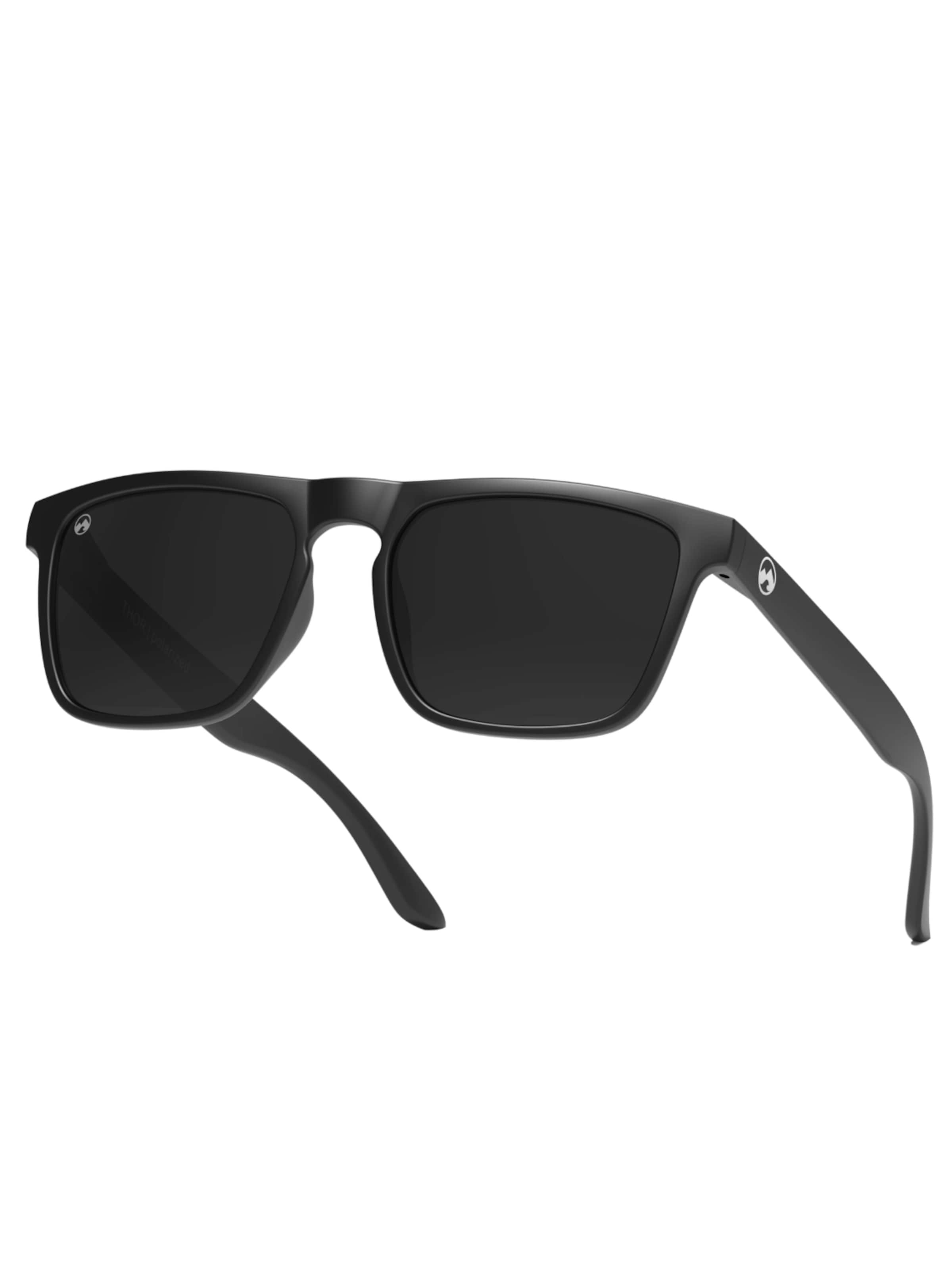 Mowmow Sportzonnebril 'MowMow Thor Sunglasses - Polarized - Men - Women - Black' in Zwart: voorkant