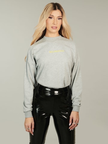 T-shirt 'Hannah' ABOUT YOU x Alina Eremia en gris : devant