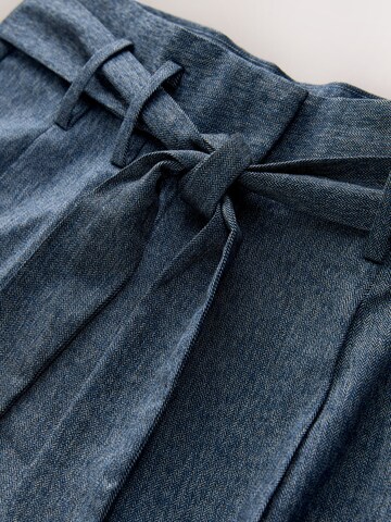 Next Wide Leg Bukser med fals i blå