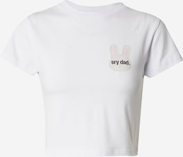 T-shirt sry dad. co-created by ABOUT YOU en blanc : devant