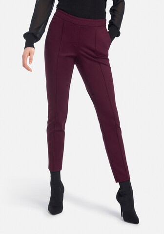 Peter Hahn Tapered Pants in Purple: front