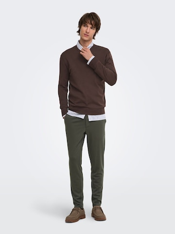 Pull-over 'ONSWYLER' Only & Sons en marron