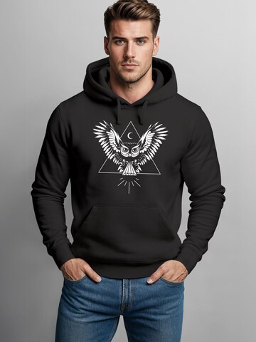 Neverless Sweatshirt 'Eule' in Black