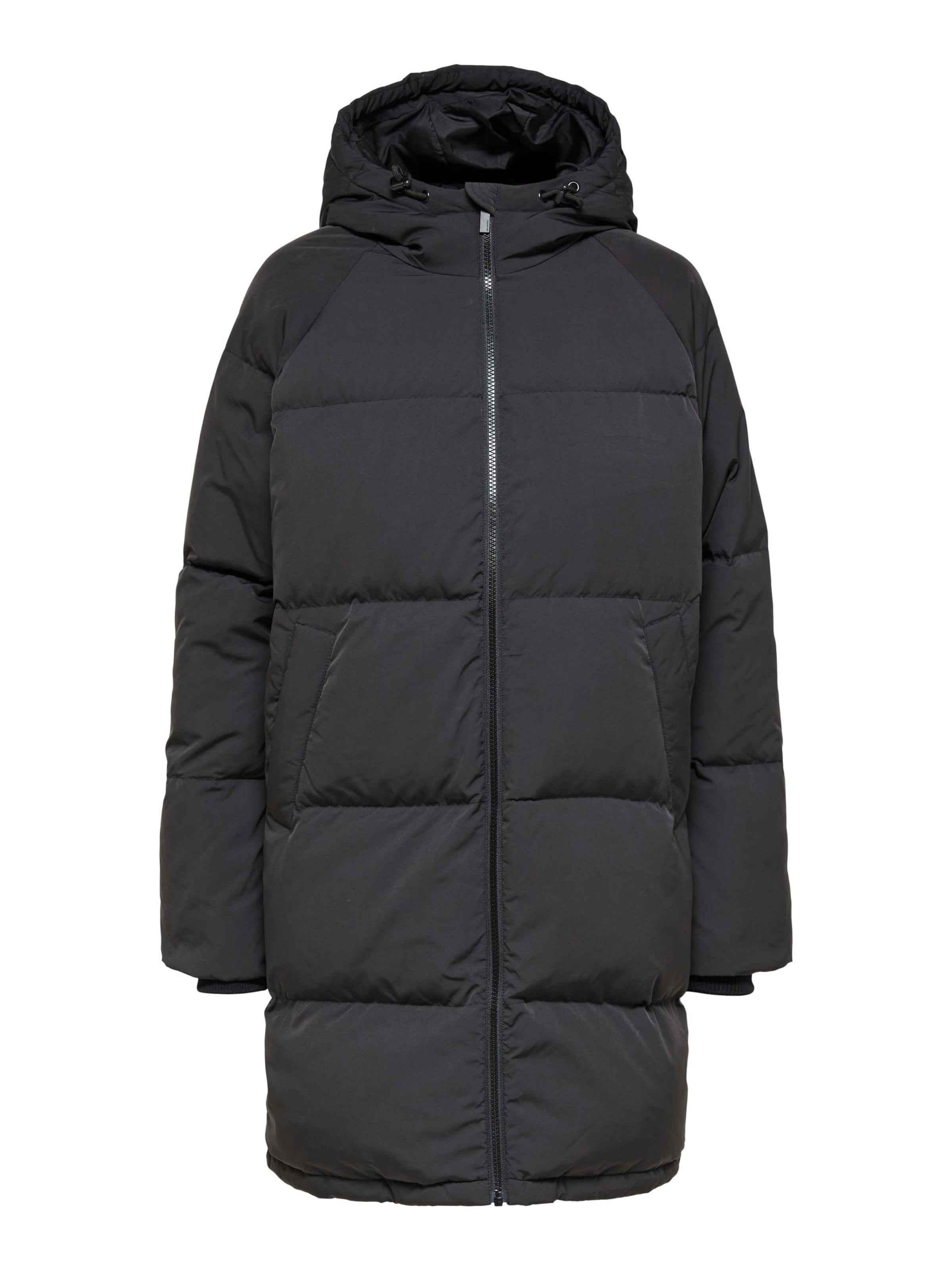 Manteau d’hiver 'Mina' SELECTED en noir : devant