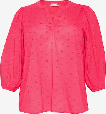 Camicia da donna 'Jolana' di KAFFE CURVE in rosa: frontale