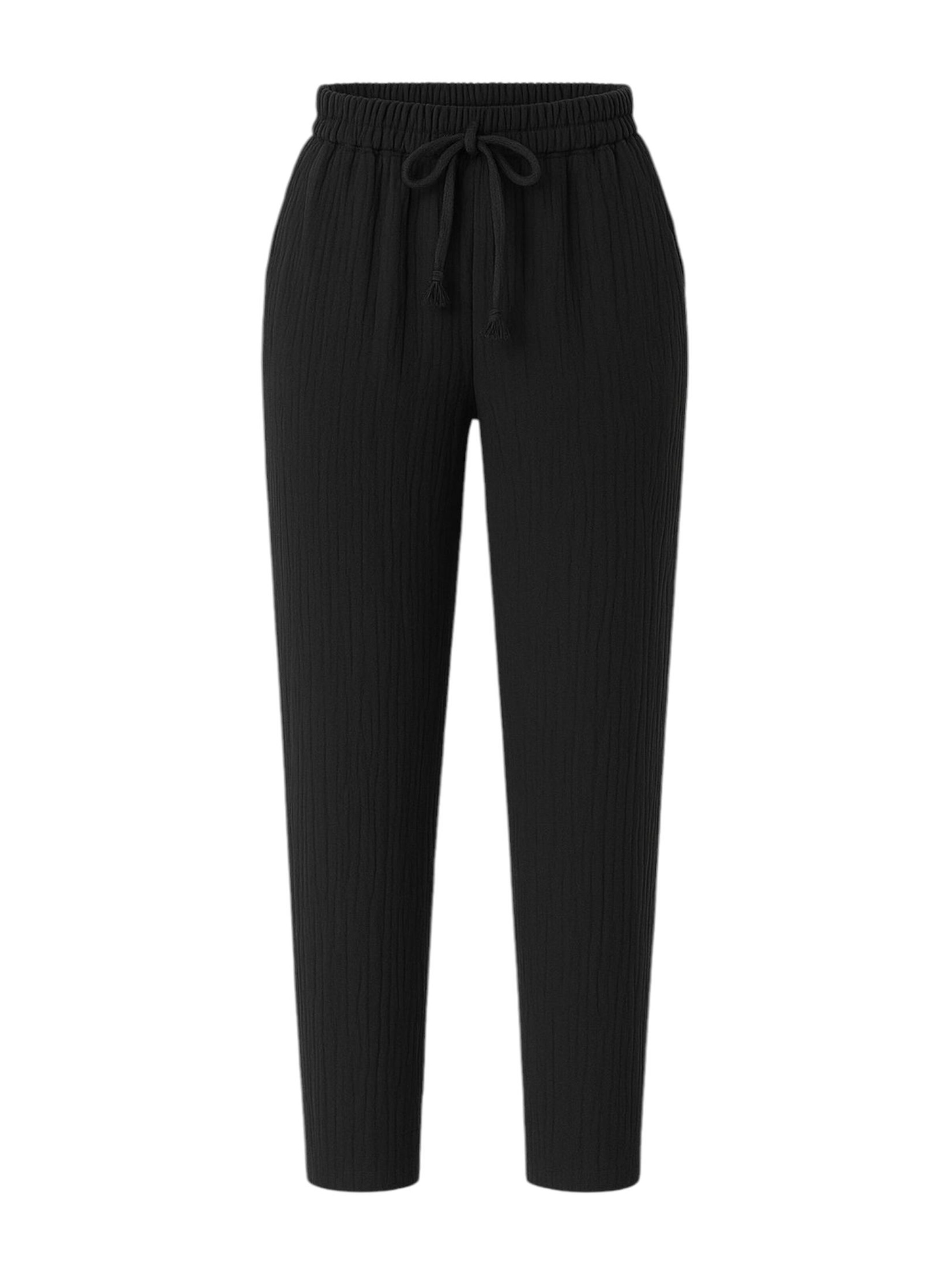 Wide leg Pantaloni 'Eluna' di WENOR in nero: frontale