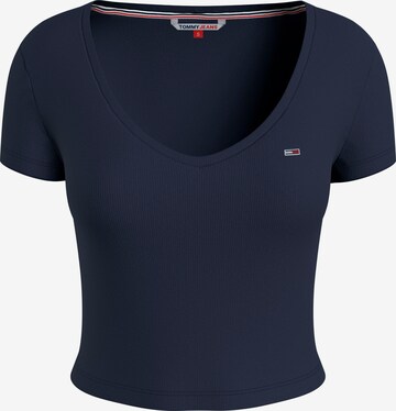 T-shirt Tommy Jeans en bleu : devant