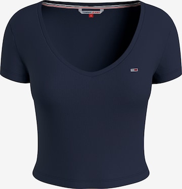 T-shirt Tommy Jeans en bleu : devant