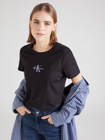 T-shirt Calvin Klein Jeans en noir : devant