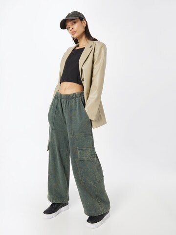 Wide Leg Pantalon cargo WEEKDAY en bleu