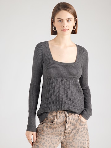 HOLLISTER Свитер в Серый: спереди