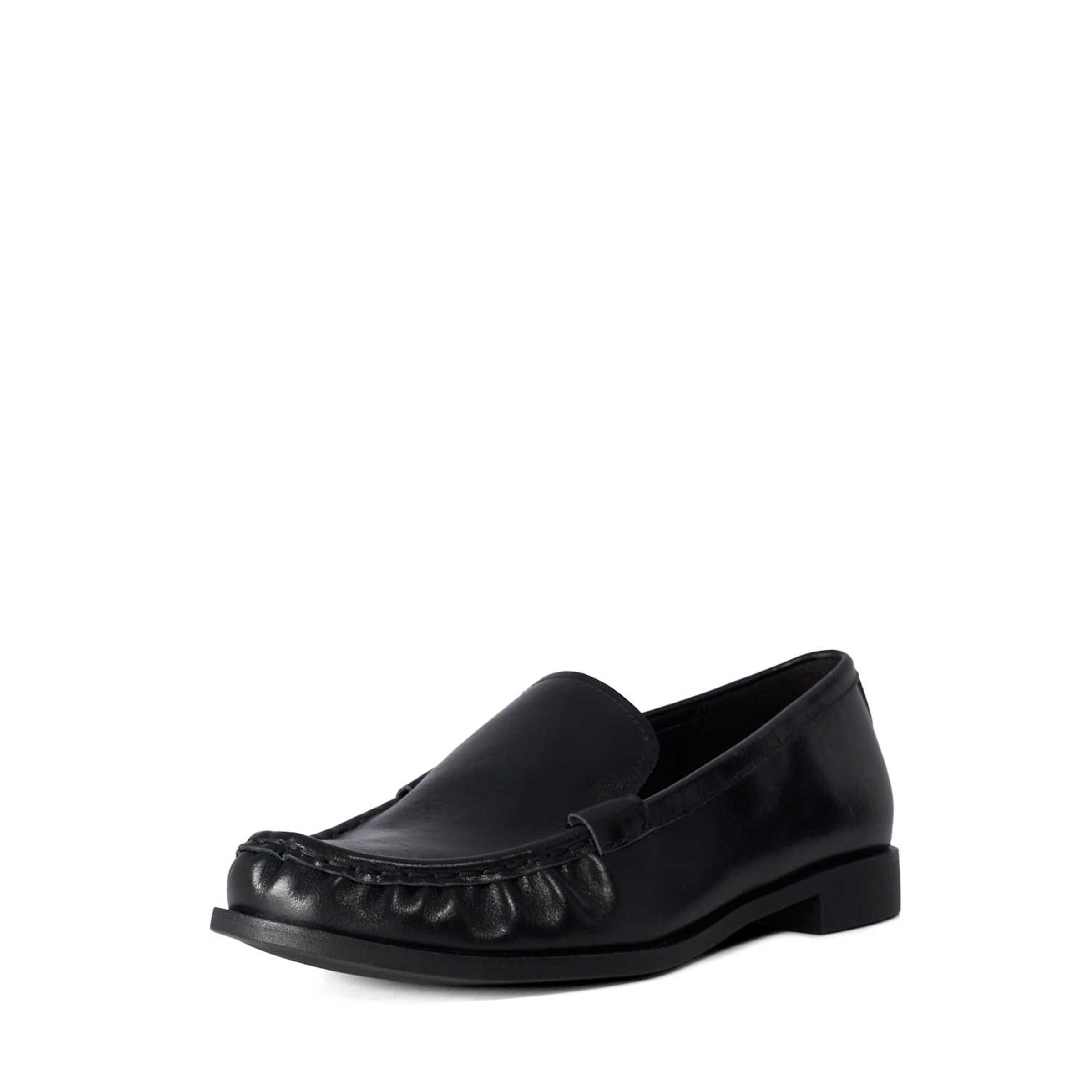 Dune LONDON Mokassin ' GRATES' in Schwarz: Vorderseite