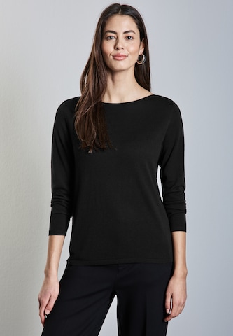 STREET ONE Strickpullover in Schwarz: Vorderseite
