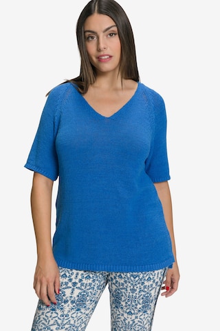 Pull-over Ulla Popken en bleu : devant