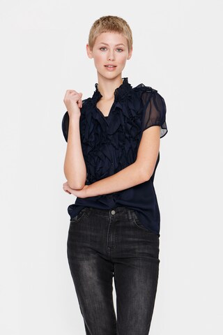 SAINT TROPEZ Blouse 'Lilja' in Blauw: voorkant