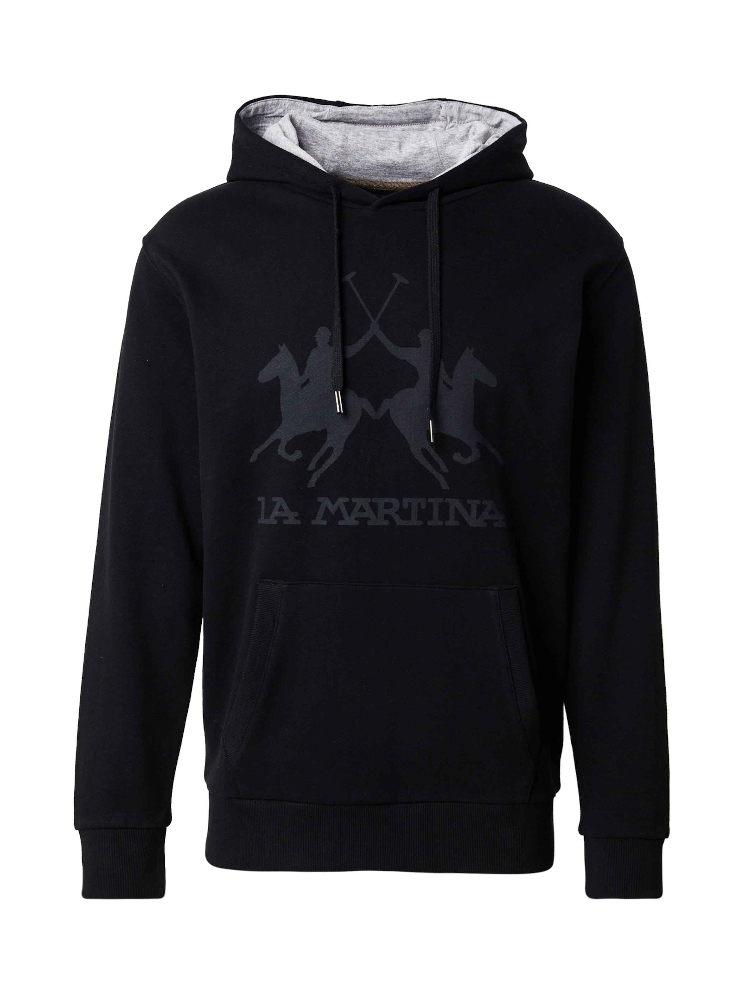 La Martina - Sudadera en negro: frente