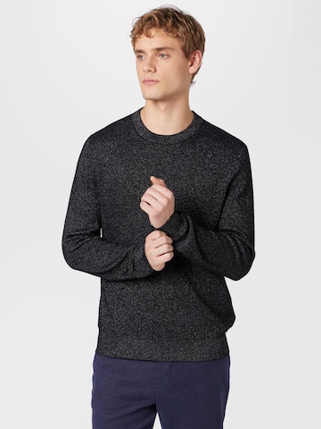 HUGO Red Sweater 'Schiq' in Black: front