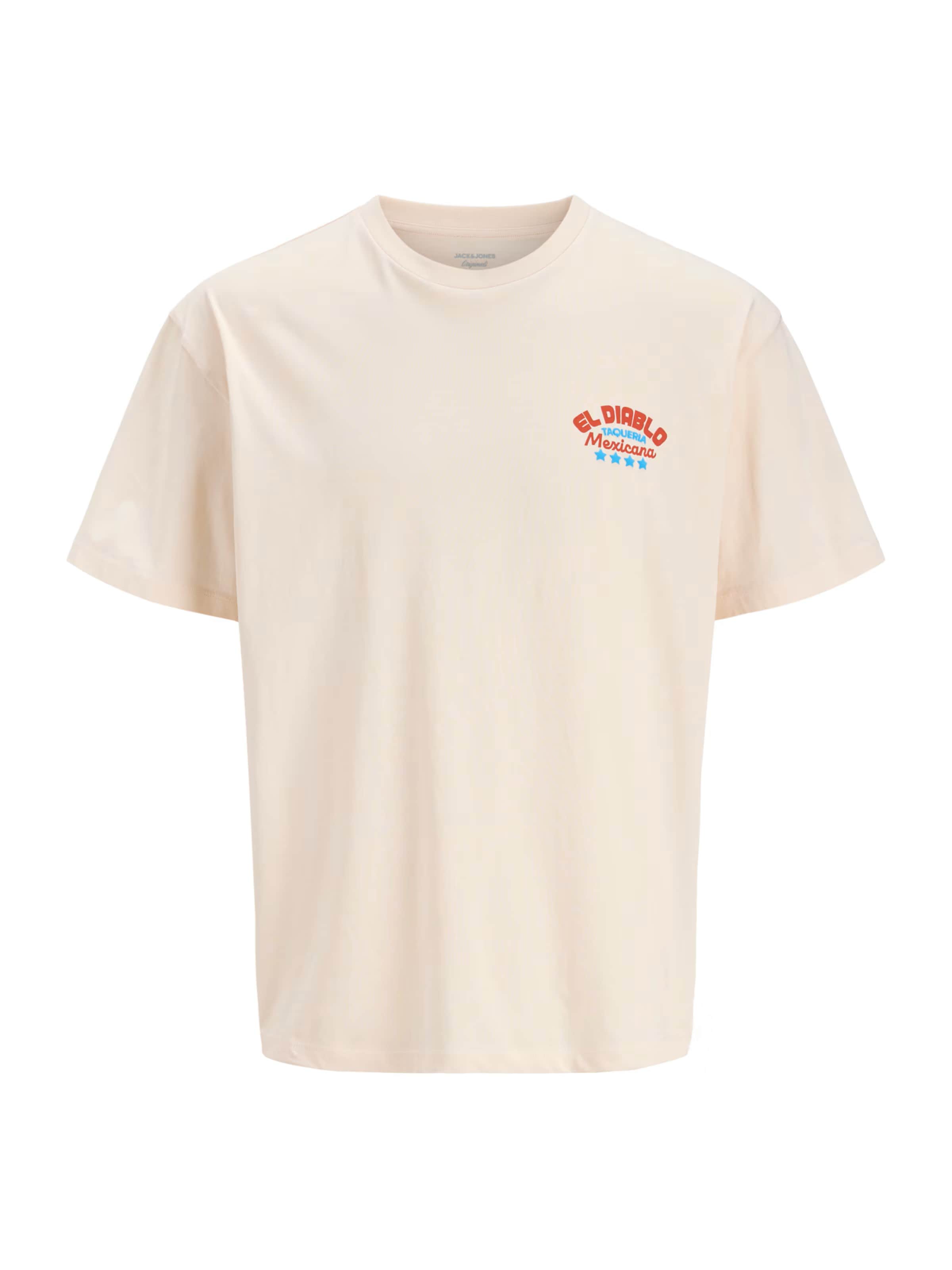 JACK & JONES Camiseta 'JORDiablo' en XS en azul / naranja pastel / rojo, Vista del producto