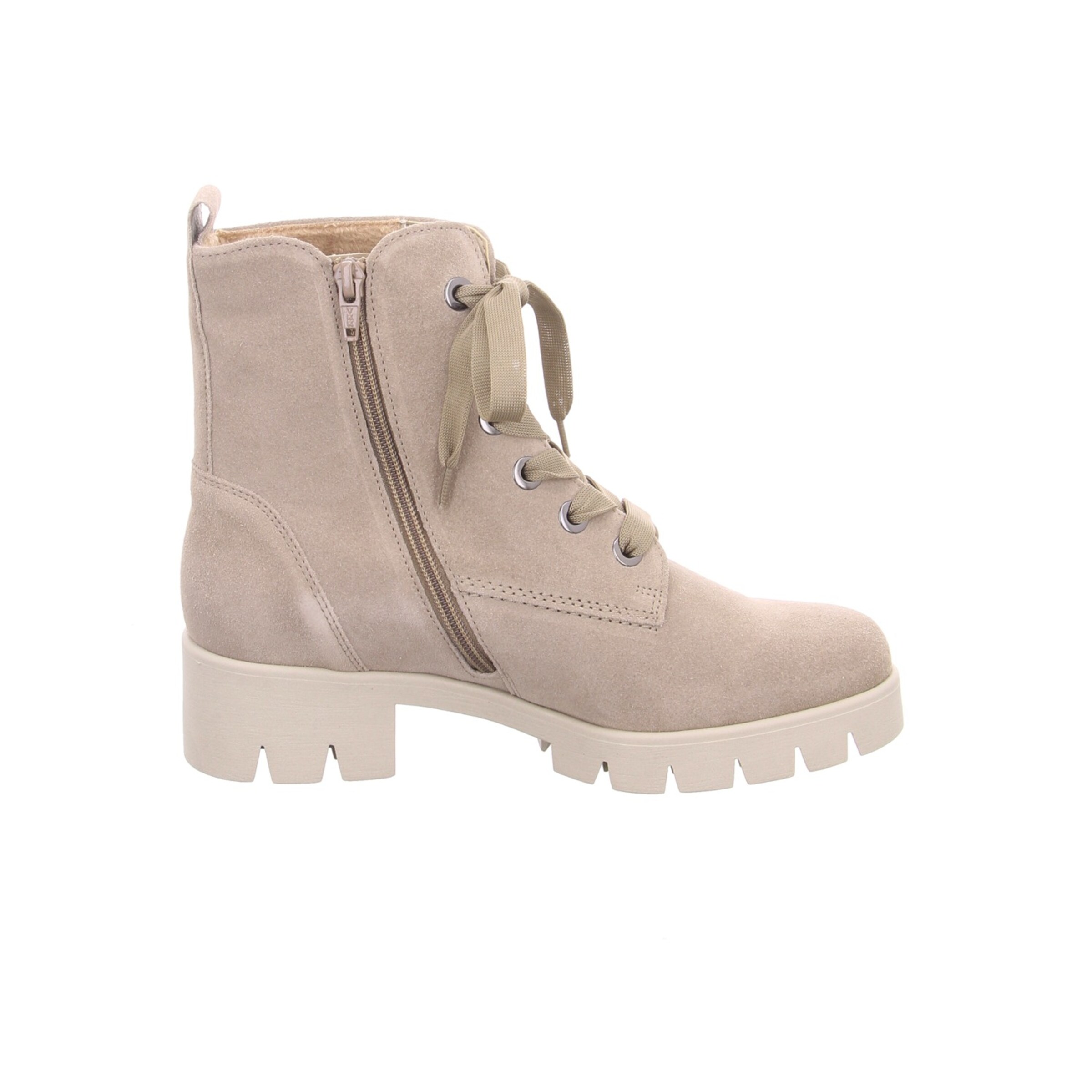 GABOR Lace-up bootie in Beige