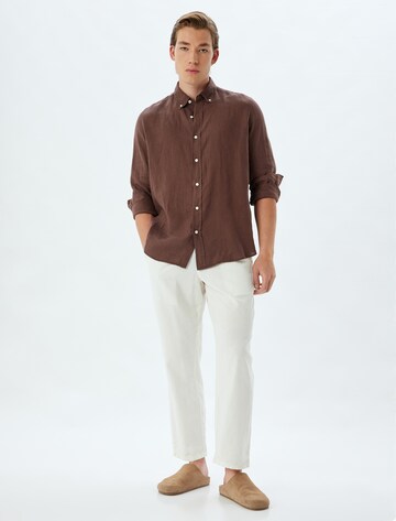 Koton Regular fit Button Up Shirt in Brown