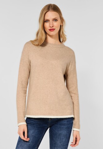 STREET ONE Sweater in Beige: front