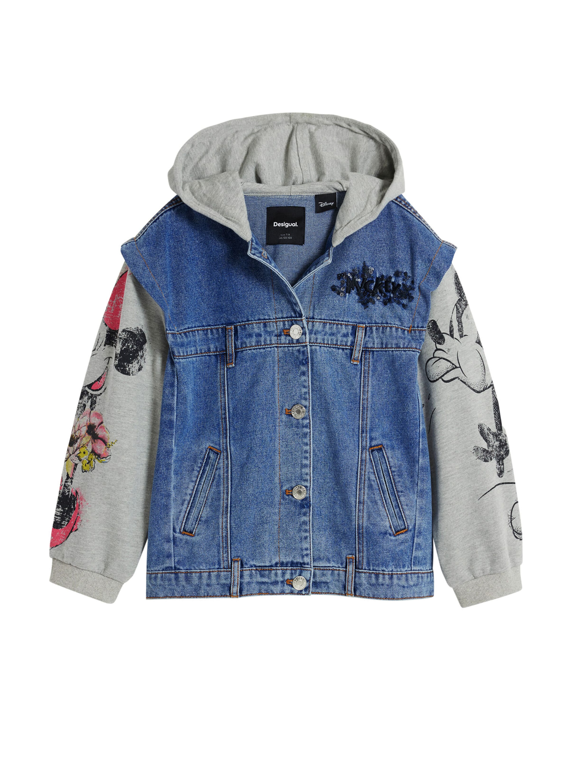 Desigual Přechodná bunda – modrá: přední strana