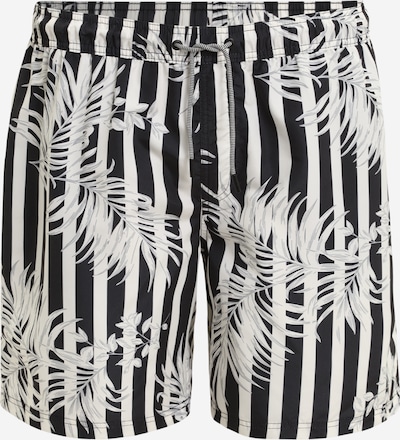 Jack & Jones Plus Peldšorti 'FIJI', krāsa - melns / balts, Preces skats