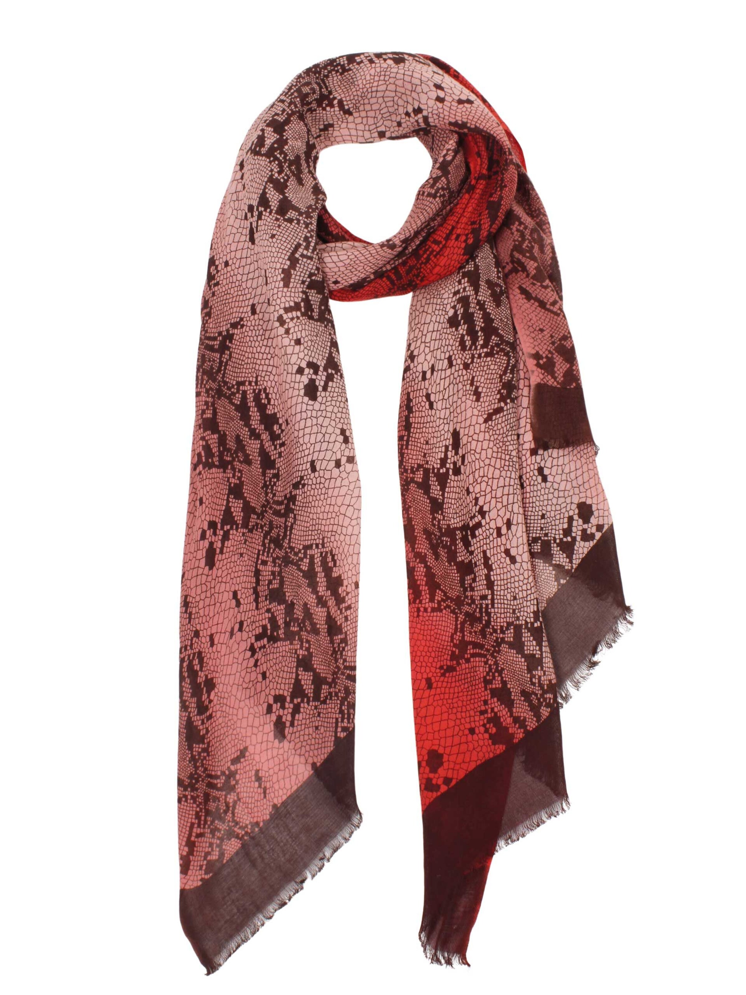SAMAYA Luftig leichter, sehr weicher Schal in Rot: Vorderseite