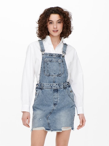 ONLY Dungaree skirt 'Spencer' in Blue: front