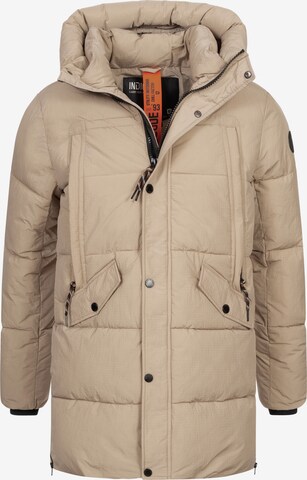 INDICODE JEANS Winterparka 'Kasper' in Beige: voorkant