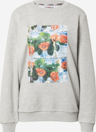 LOOKS by Wolfgang Joop Sweatshirt in de kleur Lichtblauw / Grijs gemêleerd / Groen / Rosa, Productweergave