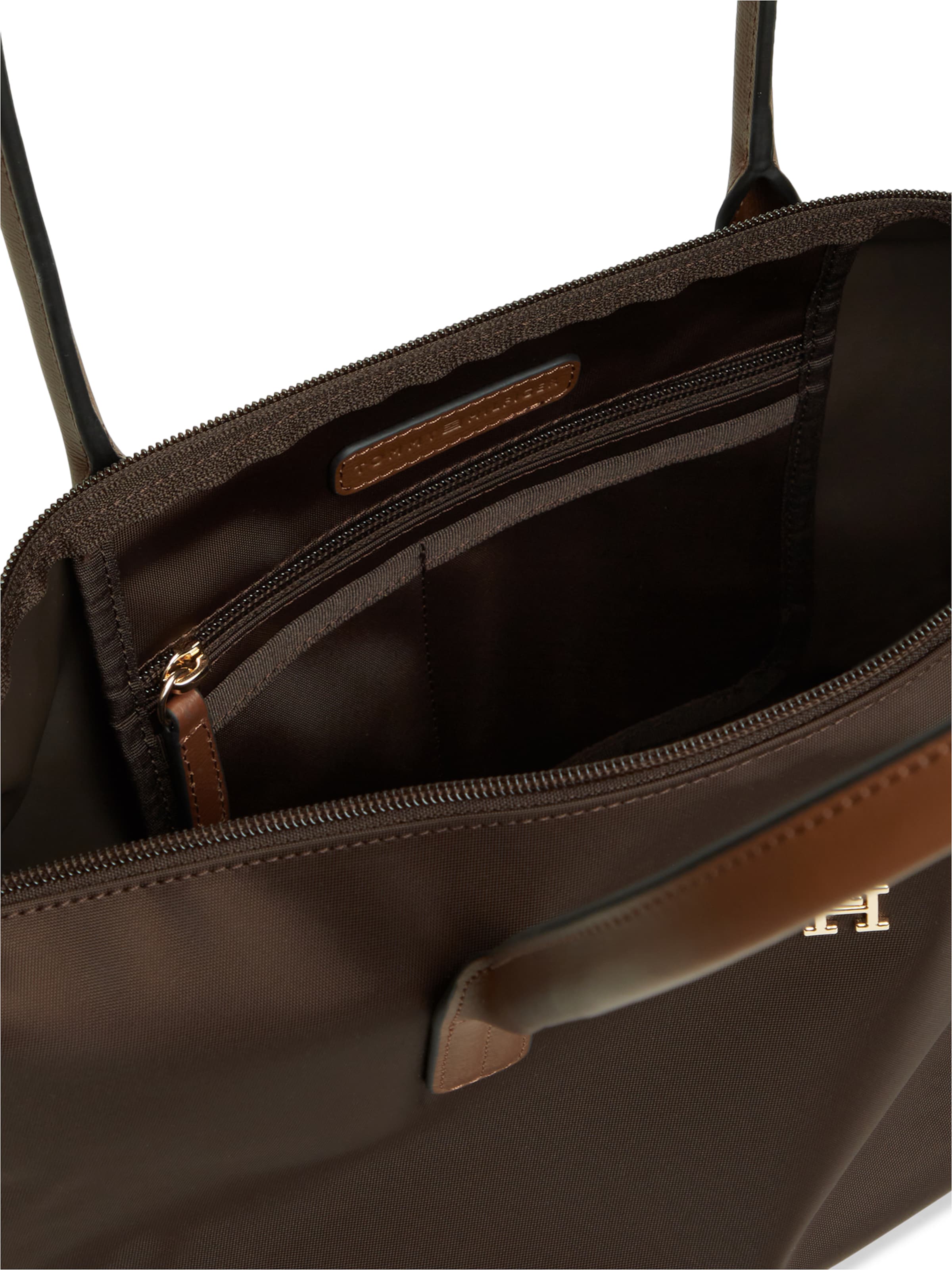 TOMMY HILFIGER Schoudertas 'Popette' in Bruin