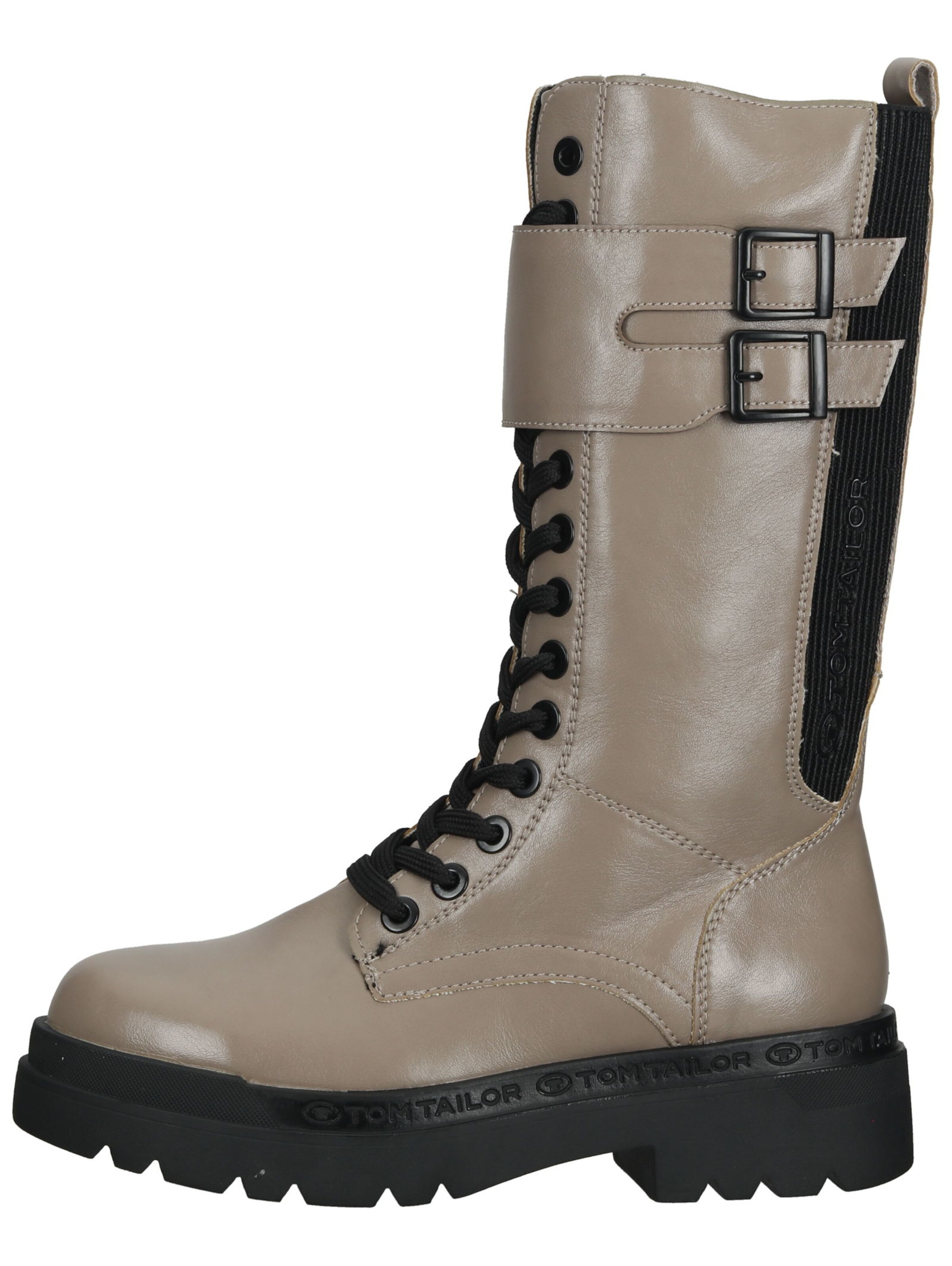 TOM TAILOR Schnürstiefel in Beige