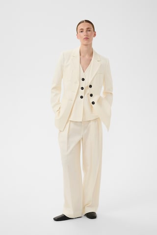 InWear - Pierna ancha Pantalón plisado 'QuentaIW' en blanco